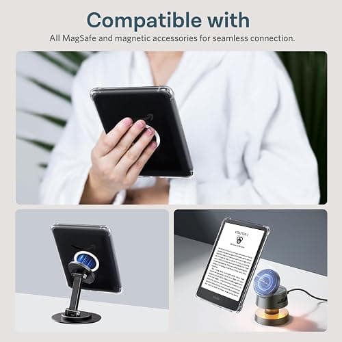 CoBak Magnetic Clear Case for 6 Inch Kindle 2024 and 2022 (11 Gen) | Compatible with PopSockets/UGREEN/Anker Magnetic Grip and Stand | Lightweight thumbnail 6