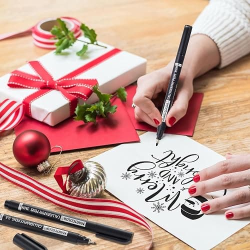 MARTCOLOR Calligraphy Pens, 10 Size Calligraphy Pens for Writing, Brush Pen Calligraphy Set for Beginners, Calligraphy Brush Pens, Hand Lettering Pen for Art Drawing, Sketching, Scrapbooking thumbnail 7