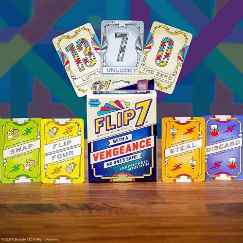 Flip 7: With a Vengeance Gioco di Carte | Gioco Standalone Press Your Luck | Carte Azione Take-That | Gioco Veloce per Famiglia e Party da 8 Anni thumbnail 7
