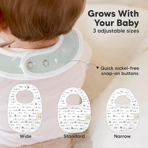 8-Pack Organic Baby Bibs for Boys, Girls - Soft Cotton Drooling and Teething Bibs for Baby Girl & Boy, Extra Absorbent, Easy To Clean & Put On for Toddler, Newborn, Infant 0-24 Months (Vessels) thumbnail 4