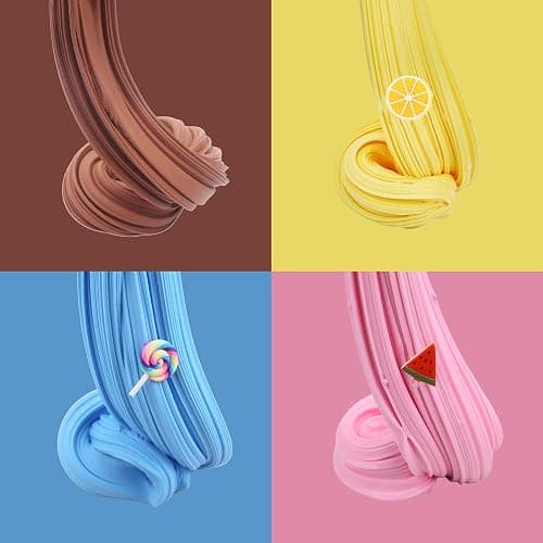 ZONEWAY 7 Pack Cake Butter Slime Kits, Soft and Non-Sticky Slime Kit Party Favors for Girls and Boys thumbnail 5