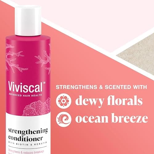 Viviscal Hair Strengthening Conditioner – Strengthens and Reduces Breakage for Fuller, Healthier Hair – With Biotin, Keratin and Marine Extracts – 250ml (8.45 Fl Oz) thumbnail 5