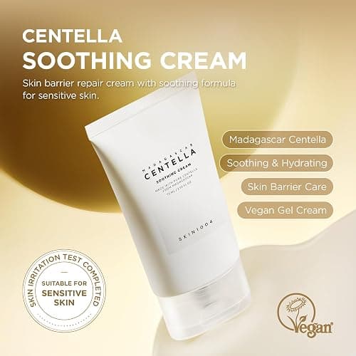SKIN1004 Centella Soothing Cream 2.53 fl.oz, 75ml, Korean Face Moisturiser with Madagascar Centella Asiatica & Hyaluronic Acid, Hydrating Face Cream, Soothing Care, Cica Gel Cream, Korean Skin Care thumbnail 2
