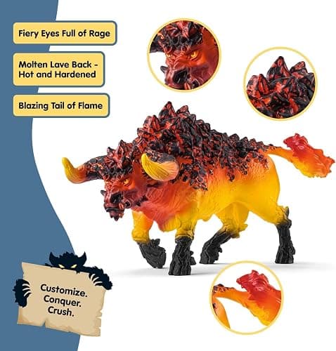 Schleich Eldrador Creatures - 71 PC BattleCave Arena Lava Vs. Shadow Playset - Lava Bull and Shadow Hound Set - Animal Monster Figurines for Boys and Girls - Fun Beast Toys for Kids Ages 7+ | 42673 thumbnail 7