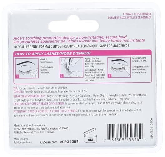 KISS Strip Eyelash Adhesive, Clear 0.176 Oz KPLGL01 (Pack of 2) thumbnail 4