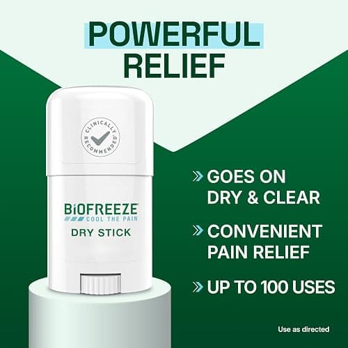 Biofreeze Dry Stick, Mess-Free Relief for Neck, Shoulder, Knee, Hip, Hand & Joint, Cooling Menthol Pain Relief Stick, Up to 100 Uses thumbnail 2