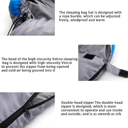 Sleeping Bags For Adults, Camping Sleeping Bag Warm Sleeping Bag Lightweight Waterproof Single Sleeping Bag Survival Sleeping Bag For Camping Hiking Backpacking Outdoor & Indoor Activities180cm X 75cm thumbnail 5