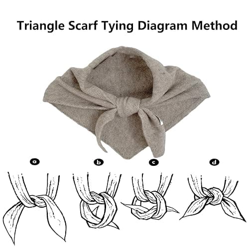 Wendyfull Triangle Scarf for Women Knitted Wool Headscarf Cashmere Feel Y2K Downtown Girl Aesthetic Streetwear Accessories thumbnail 4