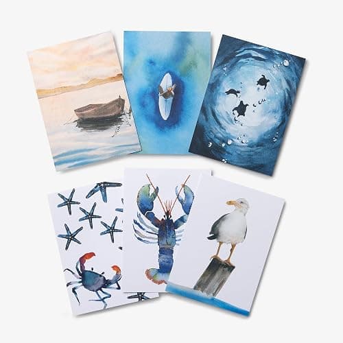 Everyday Watercolor 100 Postcards: Seashores and Ocean Life thumbnail 5