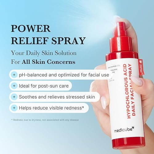 medicube Power Soothing Spray, Hypochlorous Acid Spray For All Skin Types, Delicate Skin Daily Solution & Post-Sun Care, HOCI Facial Mist for Soothing & Calming , Korean Skincare, 4.22 fl.oz thumbnail 2