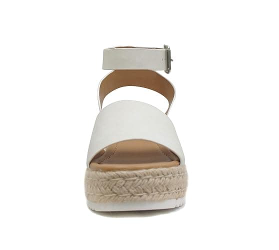 Soda Topic Open Toe Buckle Ankle Strap Espadrilles Flatform Wedge Casual Sandal thumbnail 4