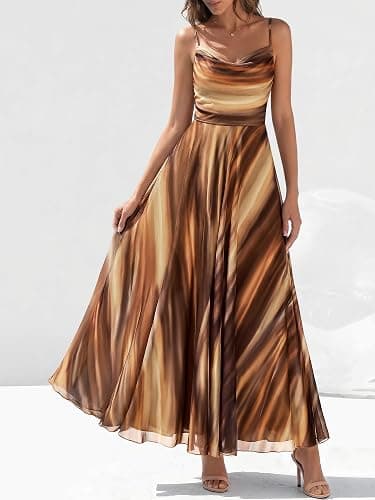 BTFBM Women Summer Floral Maxi Dresses Elegant Spaghetti Strap Dress Printed Party Dress Beach Long Dresses thumbnail 2