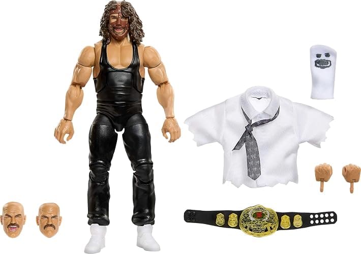 Mattel WWE Elite Collection Action Figure & Accessories, Premium Live Event Mankind Set, SummerSlam Series with Jesse “The Body” Ventura Build-A-Figure Parts​​​​​ thumbnail 2