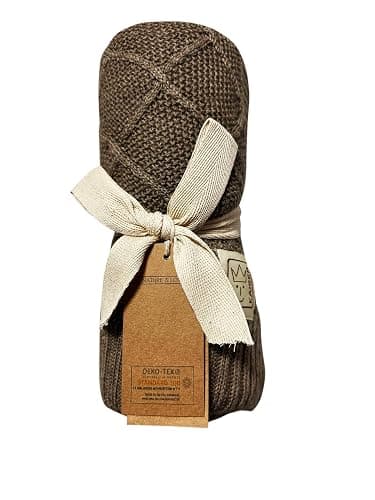 Kaiser 65217391 Wool - Babydecke Strick 100% Merino Wolle, atmungsaktive Babydecke, Ganzjährig, Neugeborene, Kinderwagendecke, Babyschalendecke, Fb. latté thumbnail 2