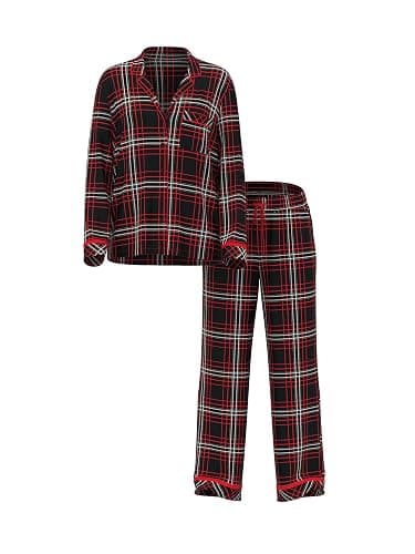 Victoria's Secret Flannel Pajama Set, Long Sleeve Button Down Shirt & Pants, Sleepwear for Women (XS-XXL) - Image 1