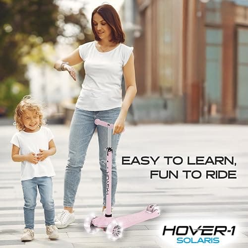 Hover-1 Solaris Kick Scooter with Multicolor Wheel Lights, 4.5” Front Wheels, Rear Foot Brake, and 110 Pound Weight Capacity thumbnail 4