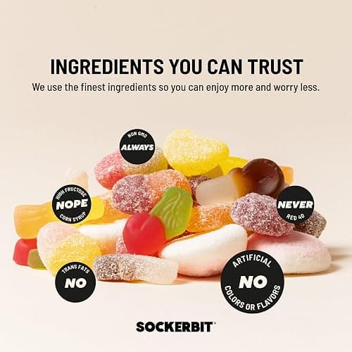 Sockerbit Swedish Candy Foamy Strawberry Dream, 5 Bags, Soft Strawberry Marshmallow Gummy Candy, Sweet Sugar-Coated Puffy & Pink Foam Gummy Candies, Gluten Free & Non GMO, 2.82oz Each Bag thumbnail 6