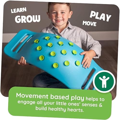 Fat Brain Toys Teeter Popper, Indoor Toddler Sensory Toys for Ages 3 and Up, Blue thumbnail 9