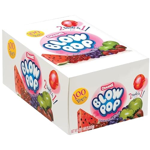 Charms Blow Pops, Assorted Flavors, 100-Count, 4lb 1oz Box - Image 1