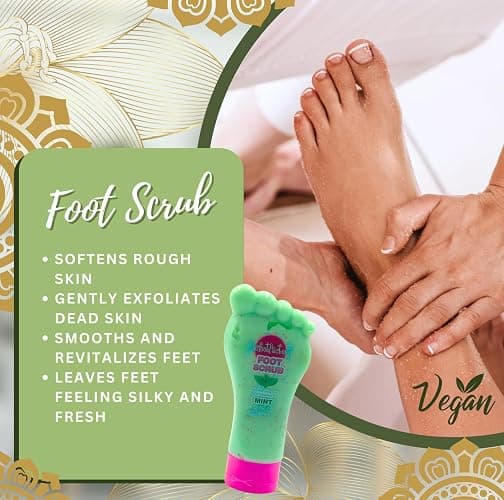 Foot Soak, Scrub & Lotion Set – Foot Care Gift Set for Dry, Tired Feet | Exfoliating Foot Spa Kit for Feet Soak, Scrub & Pedicure Treatment | Home Spa Pamper Set for Women & Men – Mint thumbnail 4