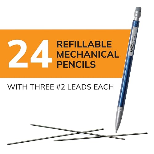 BIC Xtra-Precision Mechanical Pencils, Fine Point, 0.5mm, 24-Count Pack | Mechanical Drafting Pencil Set | Crisp, Precise Lines | Clean-Erasing Lead | Strong Core | Ideal for Drafting and Writing thumbnail 3