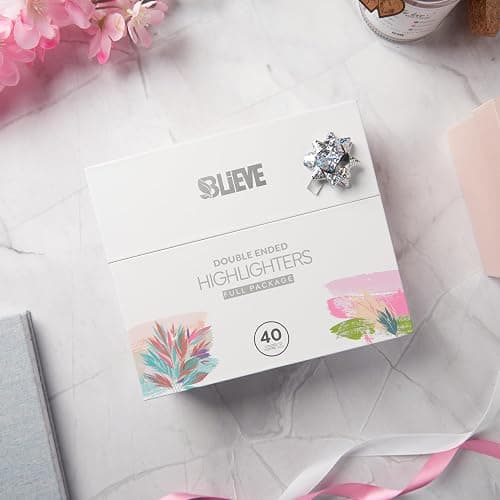 BLIEVE- Aesthetic Bible Highlighters No Bleed Through Assorted Colors, Cute Highlighter Dual Tip For Journaling Supplies And School Accessories, Bible Highlighters And Pens No Bleed (40 PACK) thumbnail 7