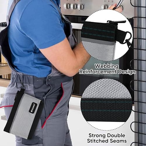 TICONN Tool Pouches with Zipper, 1680D Oxford Small Tool Bags, Waterproof Utility Bag Zipper Pouch for Tool Organizers and Storage (3 Pack Large) thumbnail 5