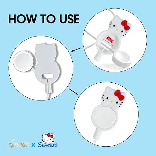 Sonix x Sanrio Apple Watch Charger Cover | Silicone Smartwatch Charging Cable Case, Dock Holder for Apple Watch | Hello Kitty thumbnail 4