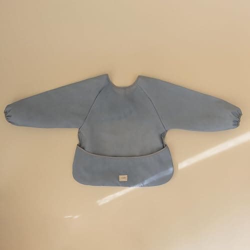 mushie Long Sleeve Baby Bib | Water Resistant Adjustable Fit for Ages 6-24 Months thumbnail 3