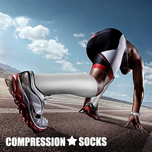 CHARMKING Compression Socks for Women & Men Circulation (3 Pairs) 15-20 mmHg is Best Support for Athletic Running Cycling thumbnail 2