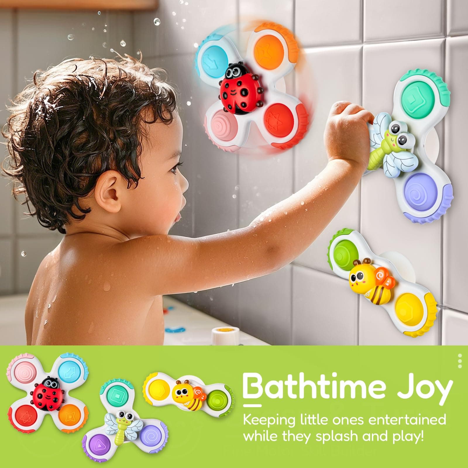 ALASOU Pop Suction Cup Spinner Toys for 1 Year Old Boy Girl Gifts thumbnail 5