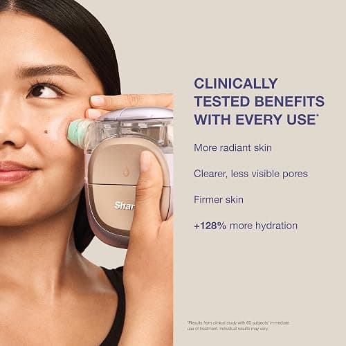 Shark FacialPro Glow at-Home Hydro-Powered Facial System with DePuffi Hot & Cold Therapy – Professional Spa Skincare Device for Pore Cleansing, Hydration, & Radiant Glow, Lilac, FH320PL thumbnail 7