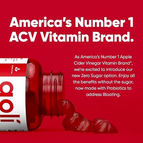 Goli Zero Sugar Apple Cider Vinegar Gummies - ACV with Vitamin B12 and Probiotics - No Sugar Alcohols - Vegan, Keto-Friendly, Gluten-Free thumbnail 3