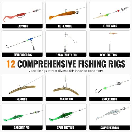 PLUSINNO 264/397pcs Fishing Accessories Kit, Organized Fishing Tackle Box with Tackle Included, Fishing Hooks, Fishing Weights Sinkers, Swivels, Beads, Fishing Gear Set Equipment for Bass Trout thumbnail 5