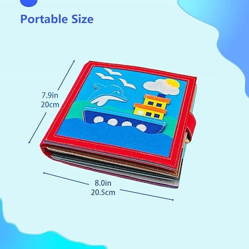 Sendhjurf Montessori Book Busy Board Activity Role Play Books for Toddlers 3-5 Year Old Girls Boys Toys Brithday Gifts thumbnail 3