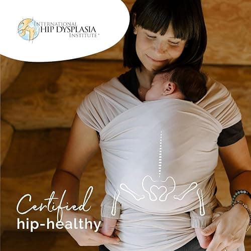 Boba Baby Wrap Carrier – Original Baby Sling Carrier for Newborns (7–35 lbs), Soft, Secure, Hands-Free & Ergonomic, Ideal for Comfortable Bonding, New Parents (Serenity Organic Stone) - Serenity Bamboo (Extra Soft) - Serenity Organic Stone thumbnail 4