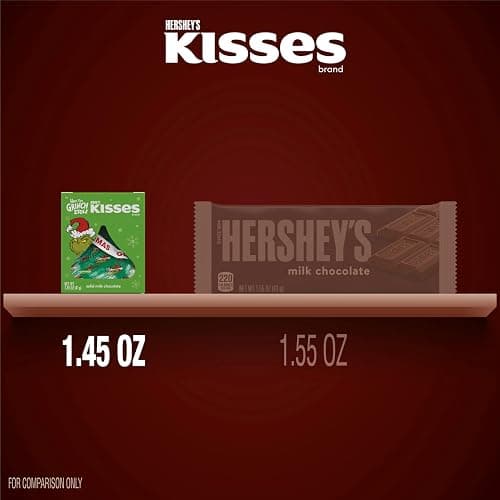 HERSHEY'S KISSES Grinch Solid Milk Chocolate, Christmas Candy Gift Box, 1.45 oz thumbnail 4