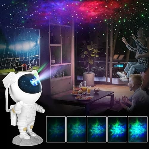 Galaxie Sternenhimmel Astronaut Projektor, Led Weltraum Nachthimmel Lichtprojektor Lampe Mit Timer & Fernbedienung, Sternenlicht Für Schlafzimmer Perfekt Geschenk für Kinder und Erwachsene (8086) thumbnail 3