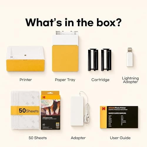 KODAK Dock Plus 4x6 Photo Printer, Smartphone Docking, 4PASS, 50 Sheets | Bluetooth, iPhone & Android Smartphone Compatible, Charge While Printing, Water, Fingerprint and Fade Resistant thumbnail 10