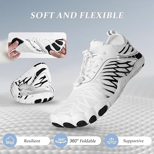 Jmzb Hiking Barefoot Shoes Womens Men, Wide Toe Non-Slip Water Shoes for Men/Women, Athletic Footwear Trail Running Sneakers Unisex thumbnail 3