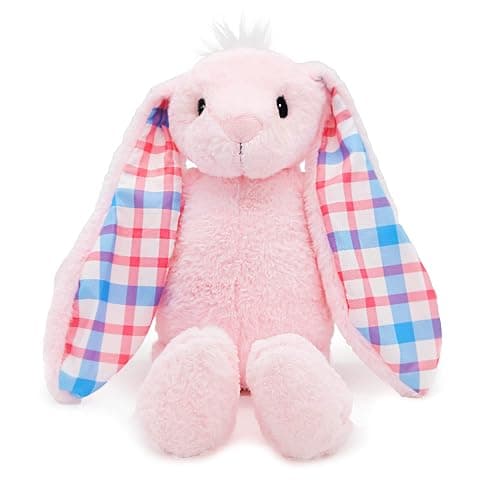 Plushible Easter Bunny Stuffed Animal, 18" (Pink) - Plush, Soft Embroidered Stuffed Bunny Toy for Kids, Newborns, Boys & Girls, Cuddly and Adorable Plush Toys - Image 1
