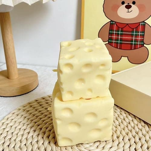 Squishy Fromage, Slow Rising Squishies1 Fidget Squeeze Toy, Squishy Fidget Toys Anti Stress ,pour Les FêTes Anniversaires pour Et Adultes, PU (B) thumbnail 2