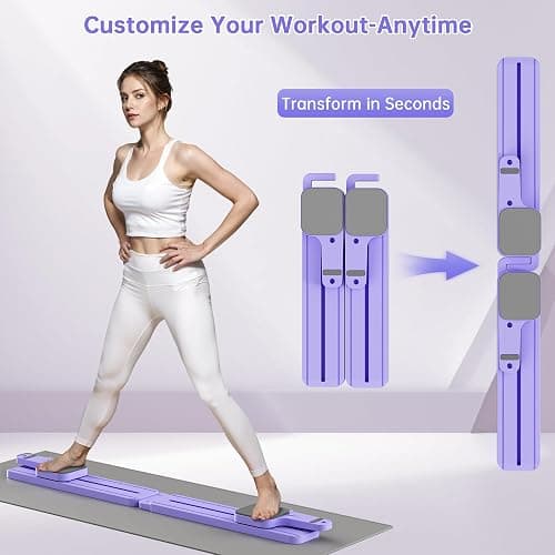 Pilates Board with Resistance Bands, 7-in-1 Foldable Pilates Reformer Set, Pilates Reformer Machine for Home Workout, Core Strengthener, Ab Workout, Glute & Leg Toning thumbnail 6