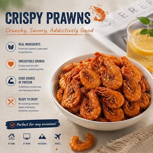 Dried Sea Shrimp, Crispy Whole Shrimp Snack, High Protein Seafood Snack, Ready-to-Eat Crunchy Shr𝐢mp with Savory Flavor, 100g (3.53 oz) (1 pcs) thumbnail 5