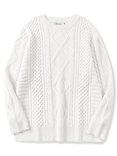 ANRABESS Sweaters for Women Oversized Cable Knit Fall Long Sleeve Crewneck Casual Pullover Sweater Tops 2025 Winter Outfits - Image 1