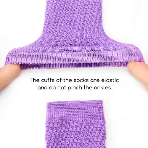 Auranso Little Girl Slouch Socks Knee High Cotton Socks 9 Pairs Girls Long Crew Socks - 9-12 Years - Color D thumbnail 4
