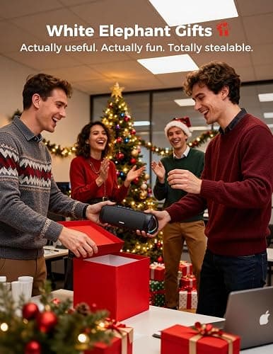 Bluetooth Speaker Gifts for Men: Portable Wireless, IPX5 Waterproof, White Elephant Gifts for Adults, Stocking Stuffers for Teens Boy Girl, Up to 20H Playtime, TWS Pair, for Home/Party/Outdoor (Black) thumbnail 6