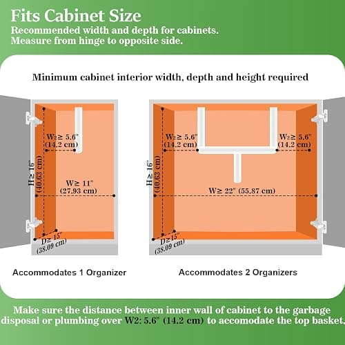 REALINN Under Sink Organizer, Pull Out Cabinet Organizer 2 Tier Slide Out Sink Shelf Cabinet Storage Shelves, Under Sink Storage for Kitchen Bathroom Cabinet, White, 1 Pack thumbnail 7