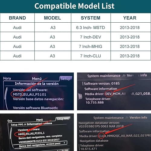 Ninetom Wireless CarPlay Android Auto Retrofit Kit Compatible with 2013-2018 Audi A3/S3, Carplay Module Receiver Box Support Navigation, Maps, Music, Mirroring, Camera thumbnail 2