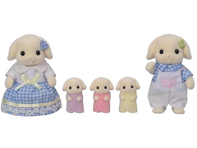 Sylvanian Families - 5735 Flora Rabbit Family - Dollhouse Playsets, ['Blue', 'Checkered'] thumbnail 7